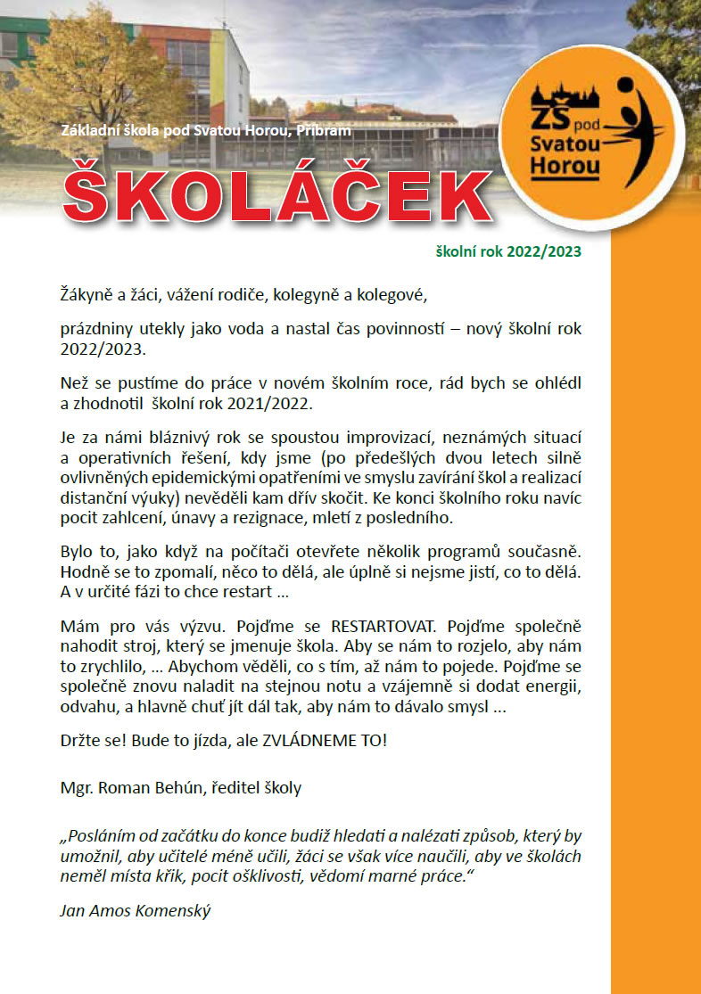 Školáček 2022/2023