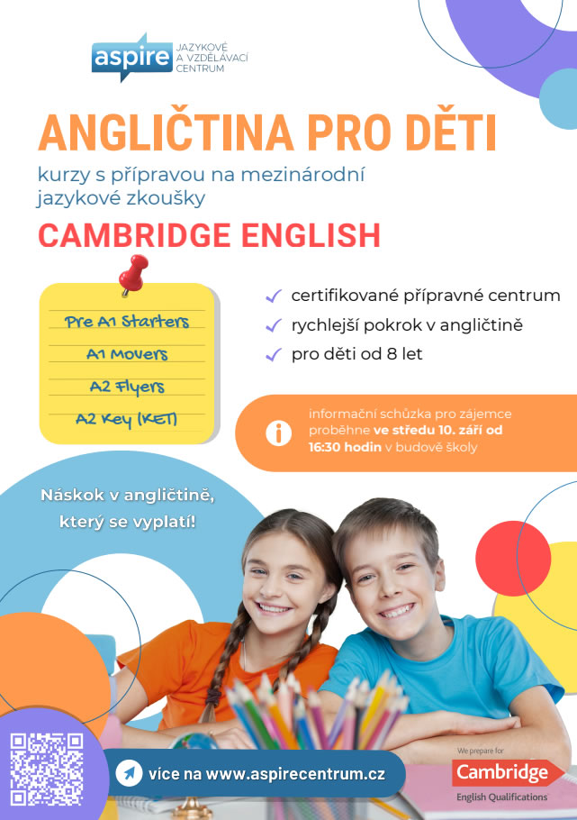 Pozvánka na kurzy Cambridge English