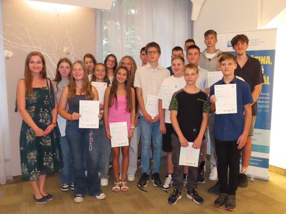 Slavnostní předávání mezinárodních certifikátů Cambridge English