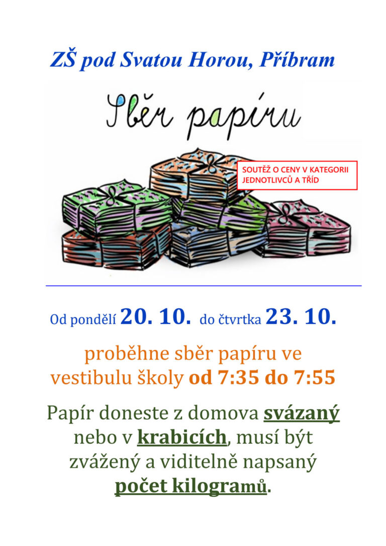 Pozvánka na Sběr papíru